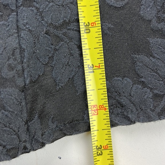 Algo-Ettes  vintage black damask scalloped mini dress with flared skirt - Picture 8 of 9